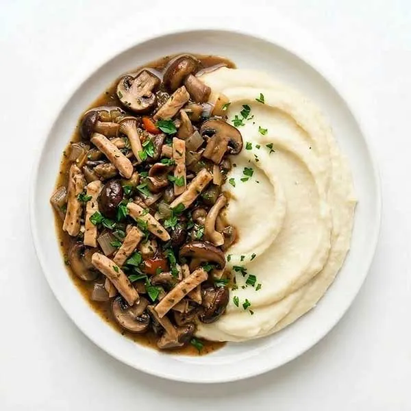 Chicken & Mushroom Ragout with Creamy Cauliflower Mash